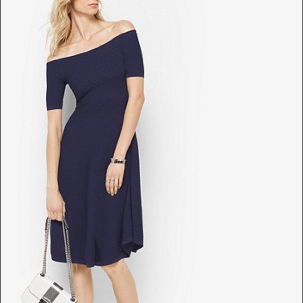 ❤️ NWT! Stretch-Viscose Off-The-Shoulder Dress - Picture 2 of 7